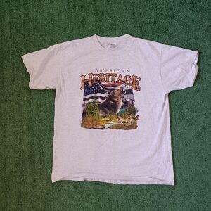 VINTAGE American Heritage Wolves T Shirt Size XL